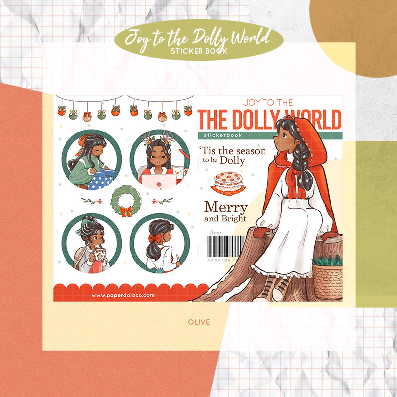 Joy to the Dolly World PaperDollzCo Planner Sticker Book | CB053