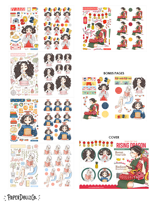 Year of the Rising Dragon | Planner Sticker Book | CB054