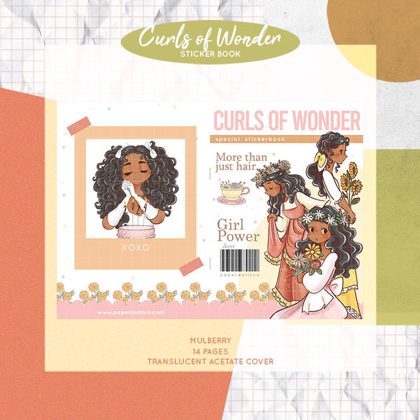 Curls of Wonder PaperDollzCo Planner Sticker Book | CB055
