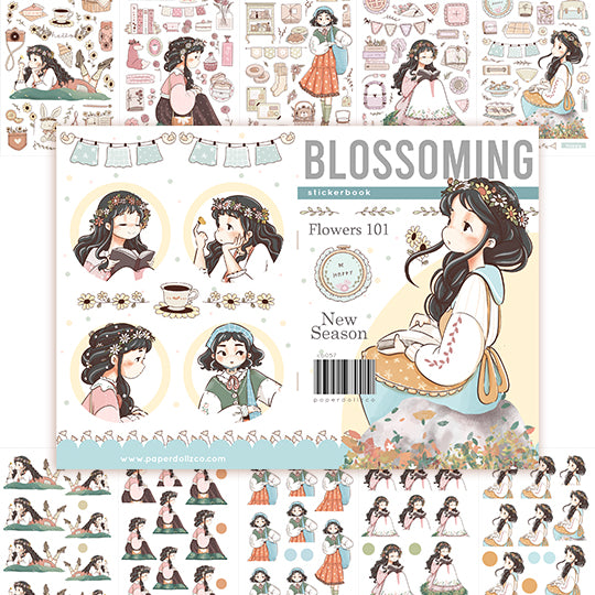 Blossoming PaperDollzCo Planner Sticker Book | CB057
