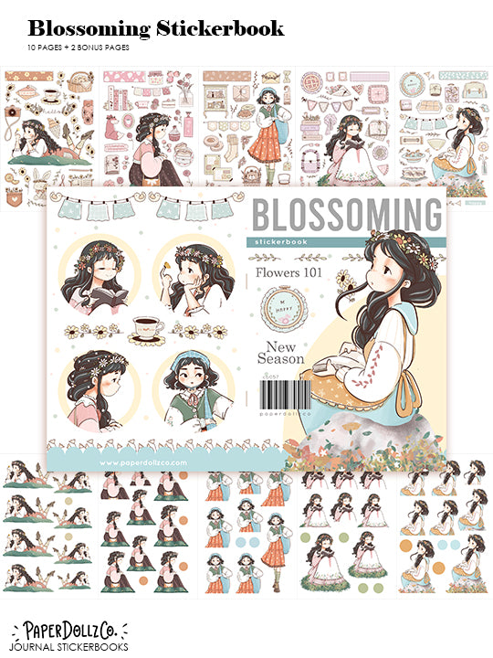 Blossoming PaperDollzCo Planner Sticker Book | CB057