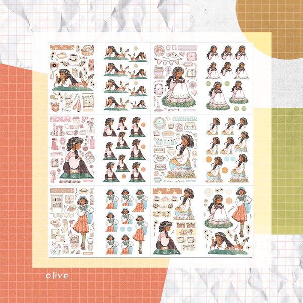 Blossoming PaperDollzCo Planner Sticker Book | CB057