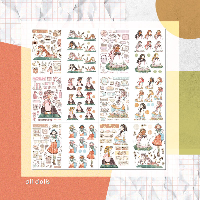 Blossoming PaperDollzCo Planner Sticker Book | CB057