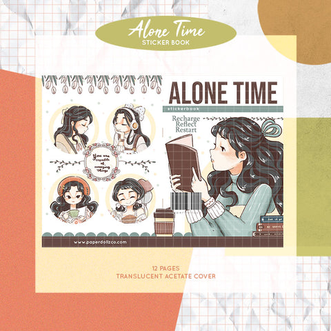 Alone Time PaperDollzCo Planner Sticker Book | CB058