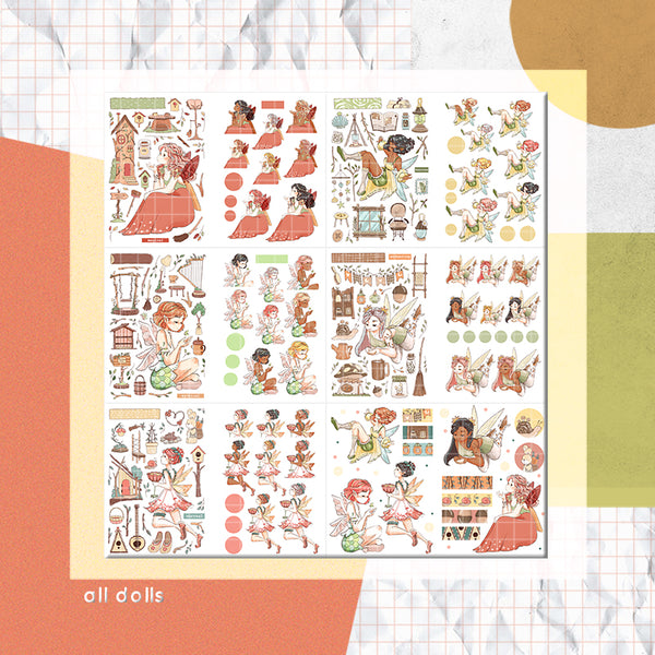Fairy Tales PaperDollzCo Planner Sticker Book | CB059