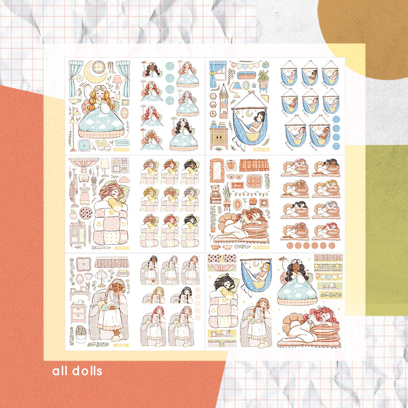 Sweet Dreams PaperDollzCo Planner Sticker Book | CB060