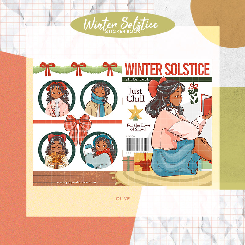 Winter Solstice PaperDollzCo Planner Sticker Book | CB066