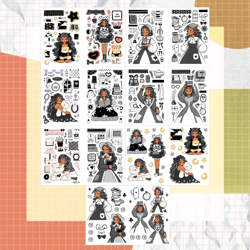 Midnight Muse | PaperDollzCo | Sticker Book | CB074