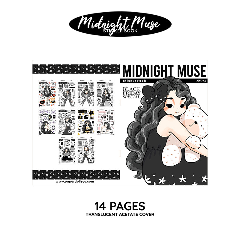 Midnight Muse | PaperDollzCo | Sticker Book | CB074
