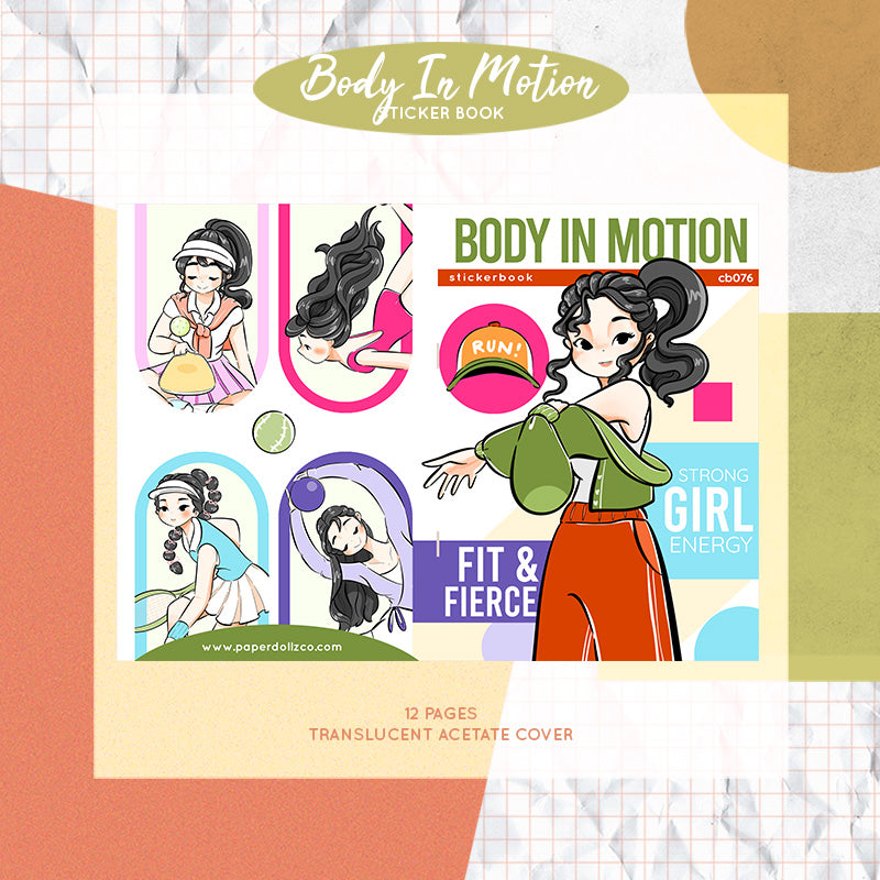 Body in Motion  | PaperDollzCo | Sticker Book | CB076