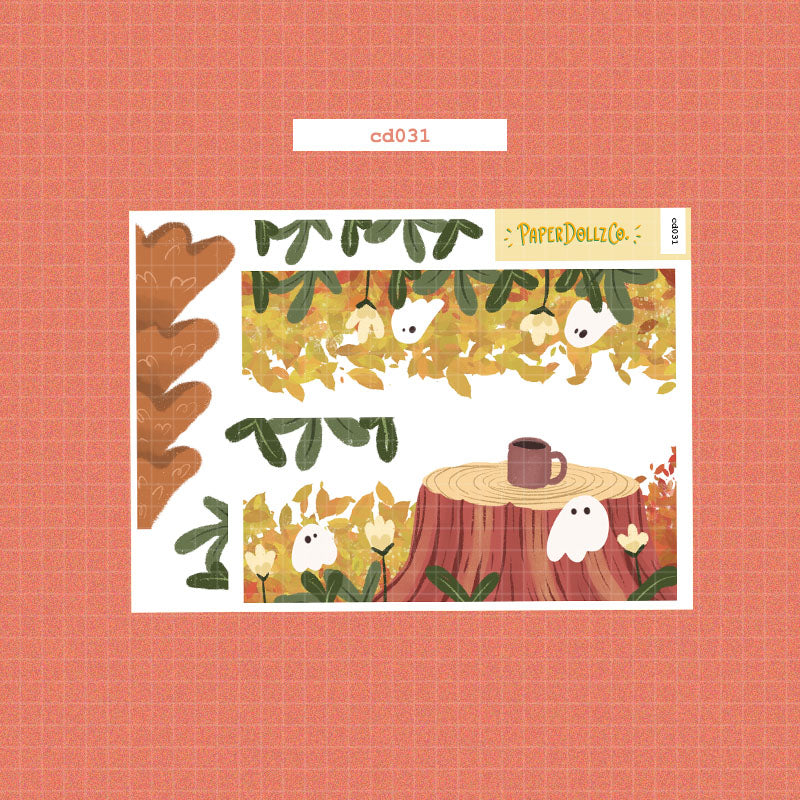 Fluffy Tails | Hobonichi | Cousin Daily Sticker Kit | Cd031