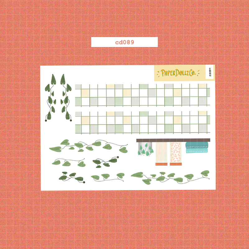 Joy to the Dolly World | Hobonichi | Cousin Daily Sticker Kit | Cd089