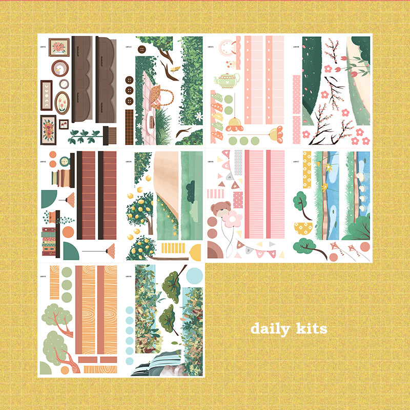 Alone Time and Blossoming A5 Kits Sticker Book | CDB001