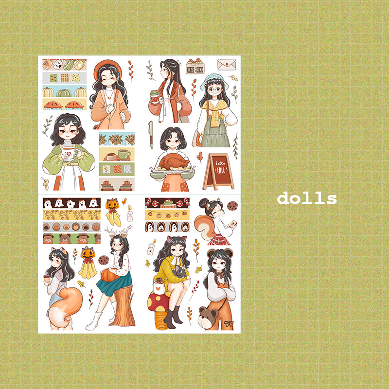 Fluffy Tails and Fabulous Fall A5 Kits Sticker Book | CDB003