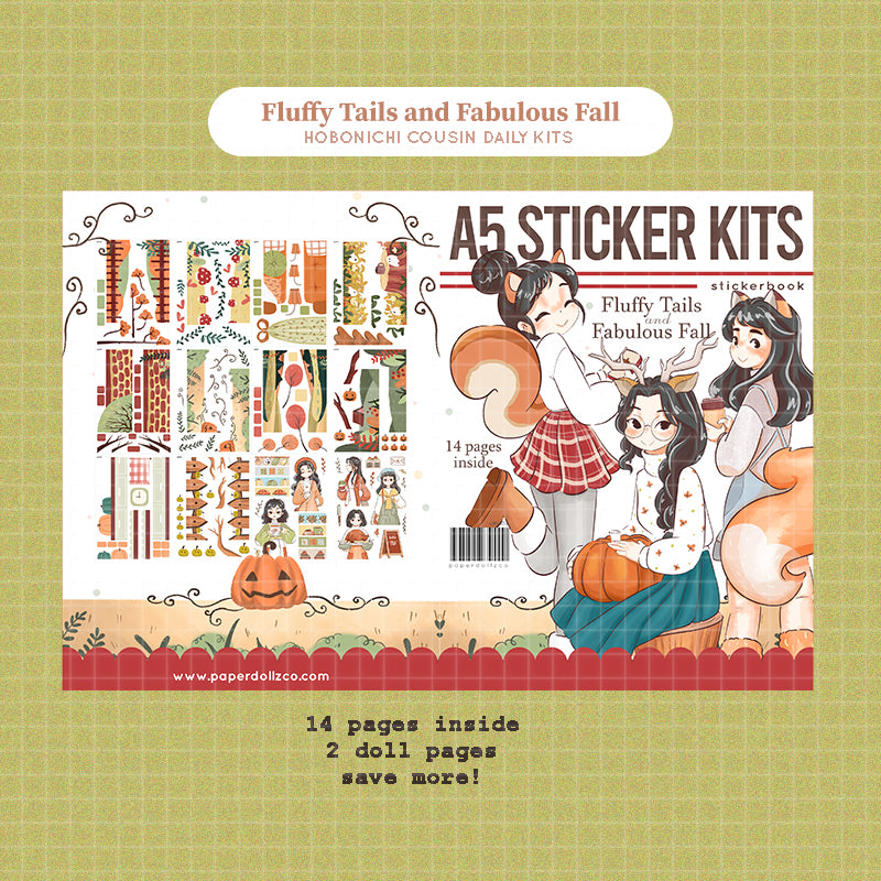 Fluffy Tails and Fabulous Fall A5 Kits Sticker Book | CDB003