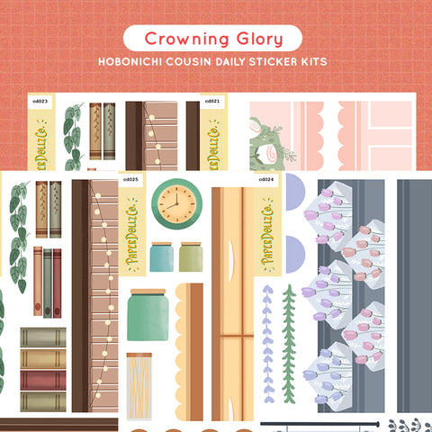 Crowning Glory Hobonichi Cousin Daily Sticker Kit