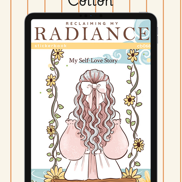 Reclaiming My Radiance Sticker Book Digital File | Cotton | PaperDollzCo