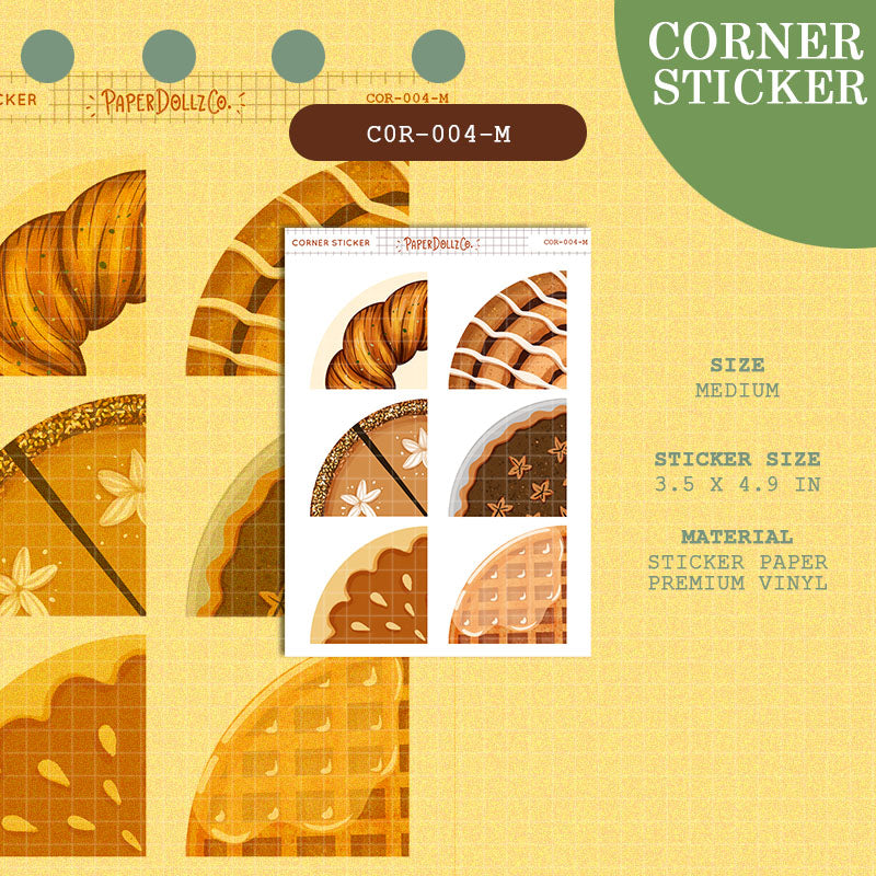 Paperdollzco | Medium Corner Stickers | -cor-004-M