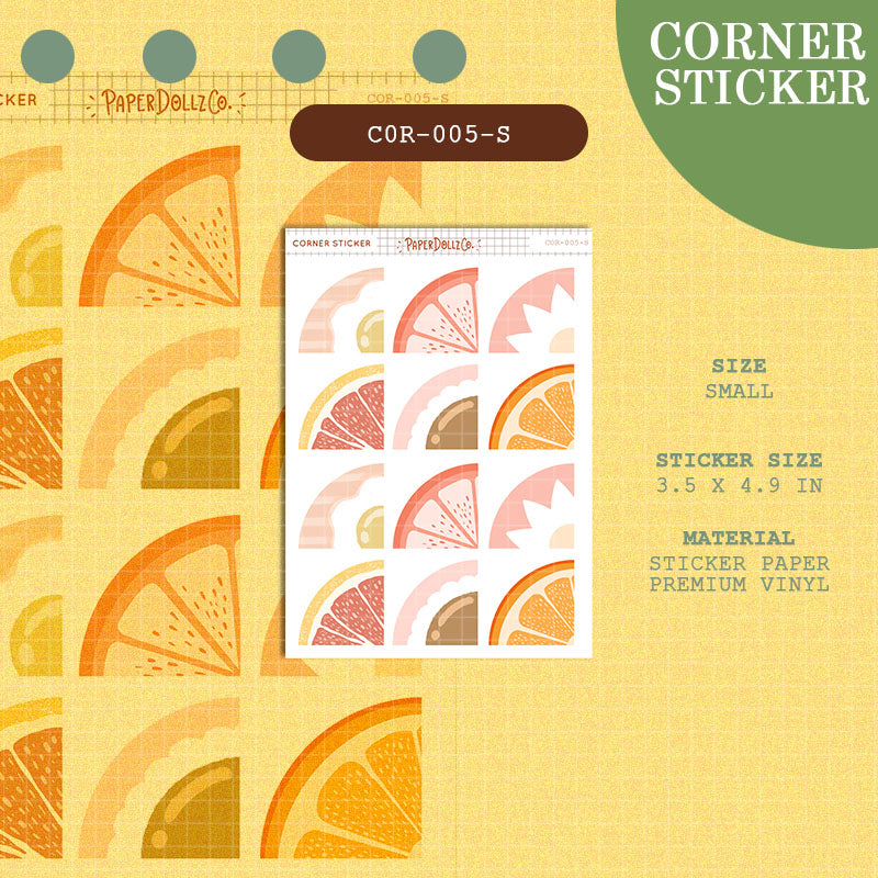 Paperdollzco | Small Corner Stickers | cor-005-S