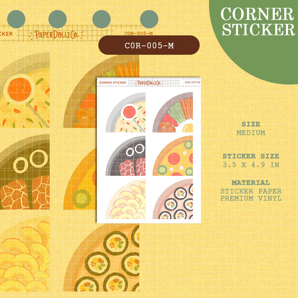 Paperdollzco Medium Corner Stickers