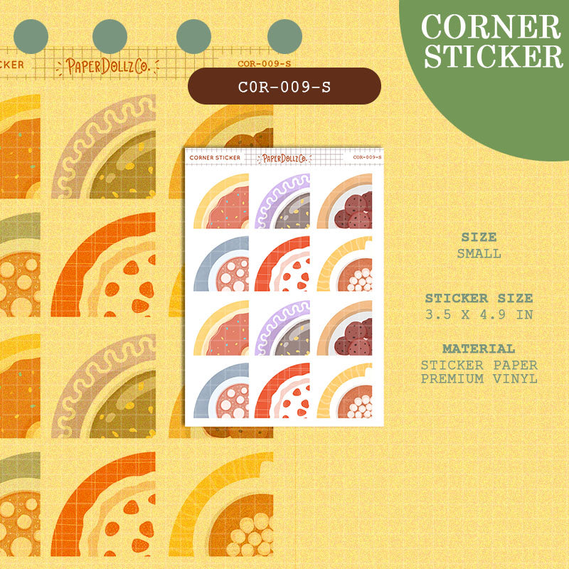 Paperdollzco | Small Corner Stickers | -cor-009-S