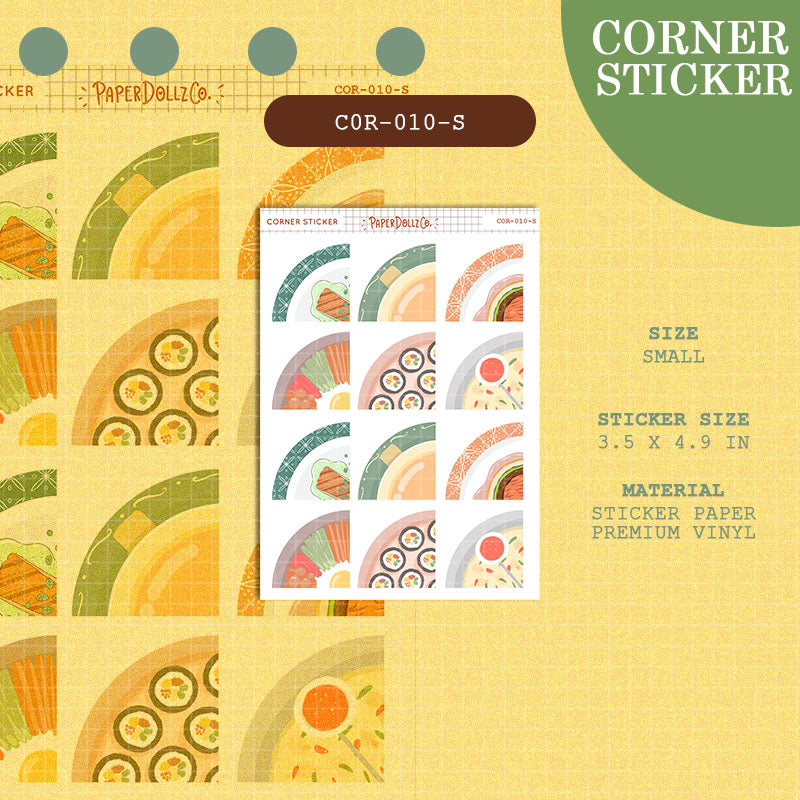 Paperdollzco | Small Corner Stickers | -cor-010-S