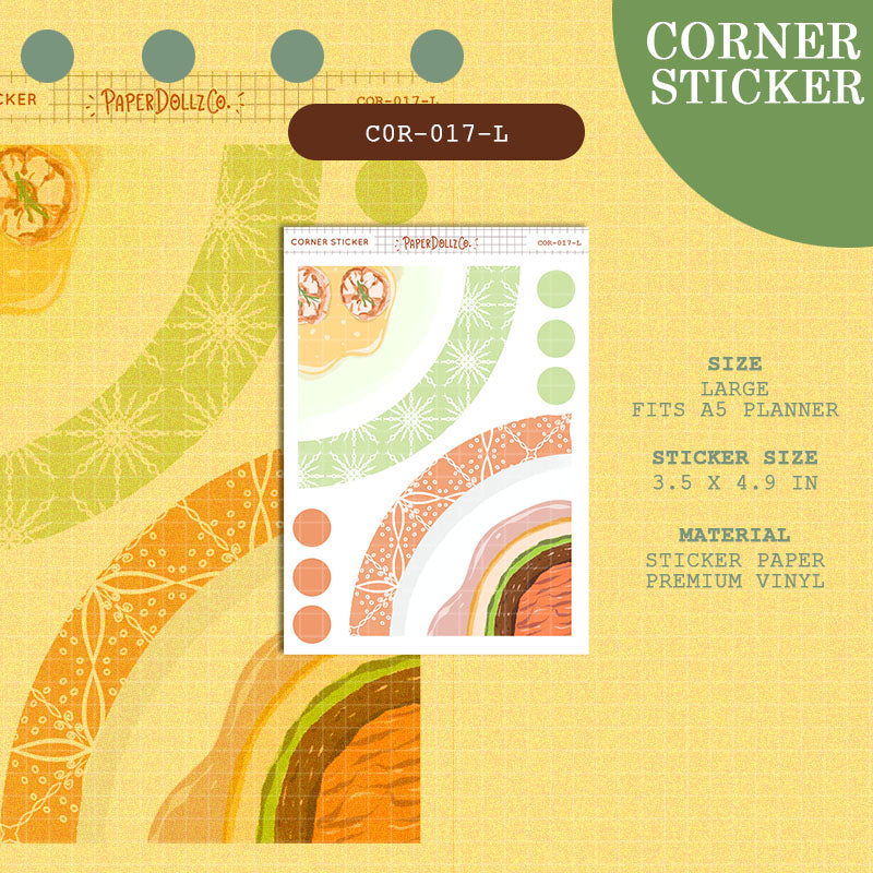 Paperdollzco | Large Corner Stickers | cor-017-L