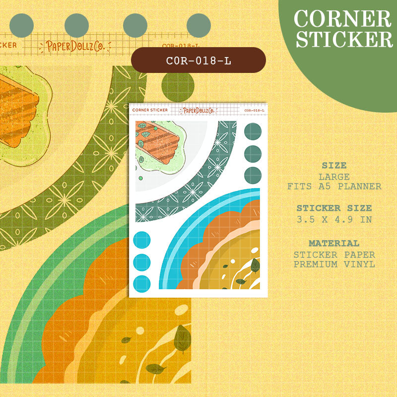 Paperdollzco | Large Corner Stickers | cor-018-L
