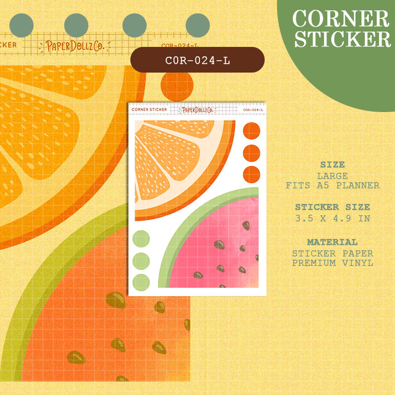 Paperdollzco | Large Corner Stickers | cor-024-L