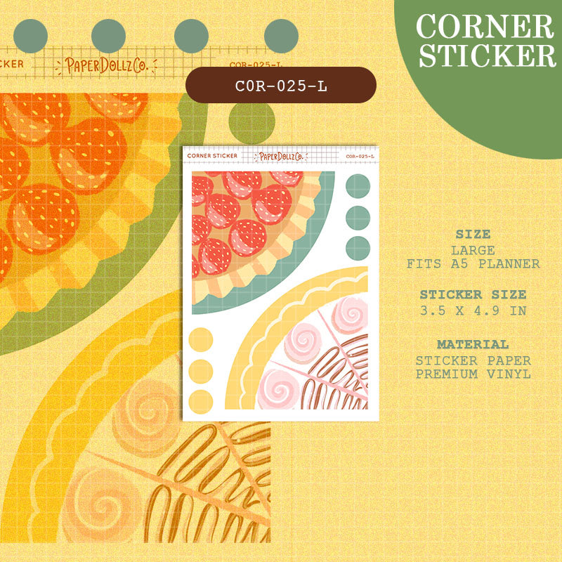 Paperdollzco | Large Corner Stickers | cor-025-L