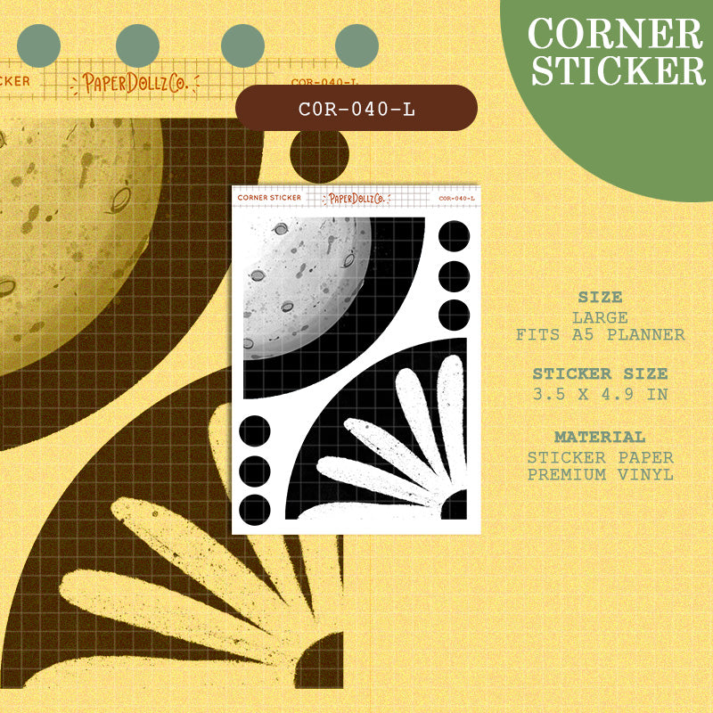 Paperdollzco | Large Corner Stickers | cor-040-L