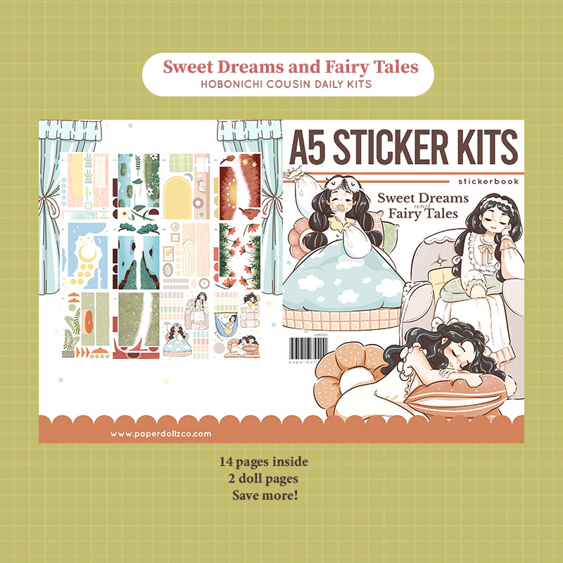 Sweet Dreams and Fairy Tales A5 Kits Sticker Book | CDB002