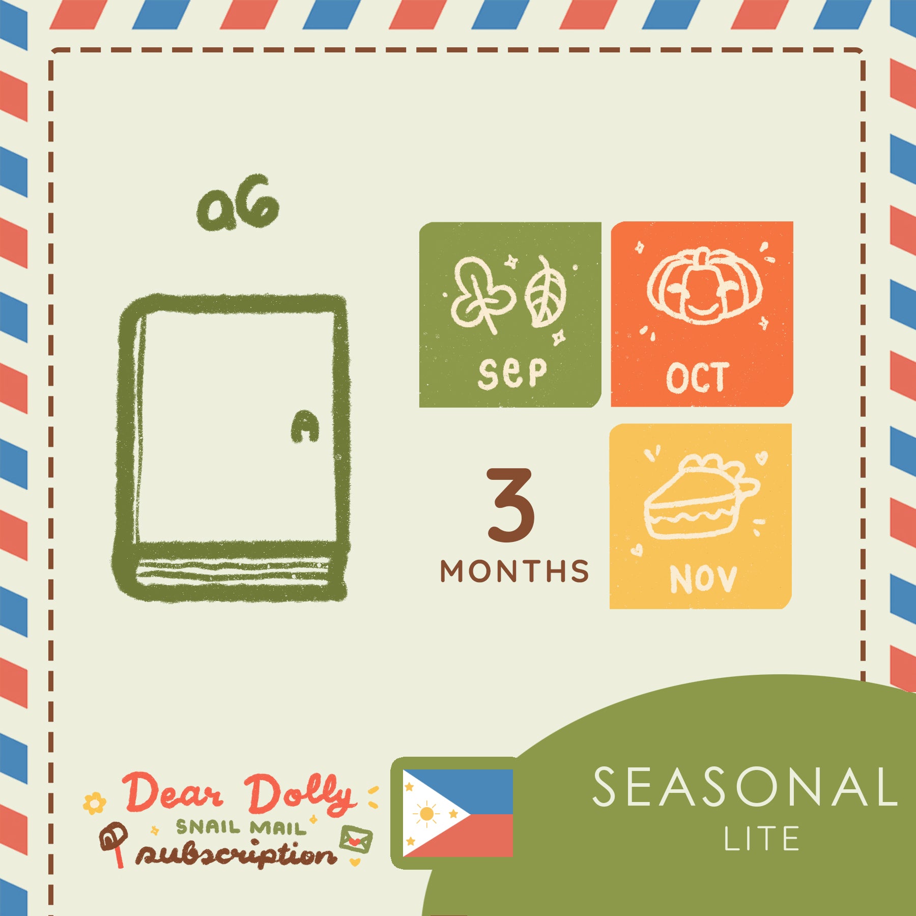 Seasonal Lite | Hobonichi A6 | Dear Dolly Snail Mail Subscription 🇵🇭