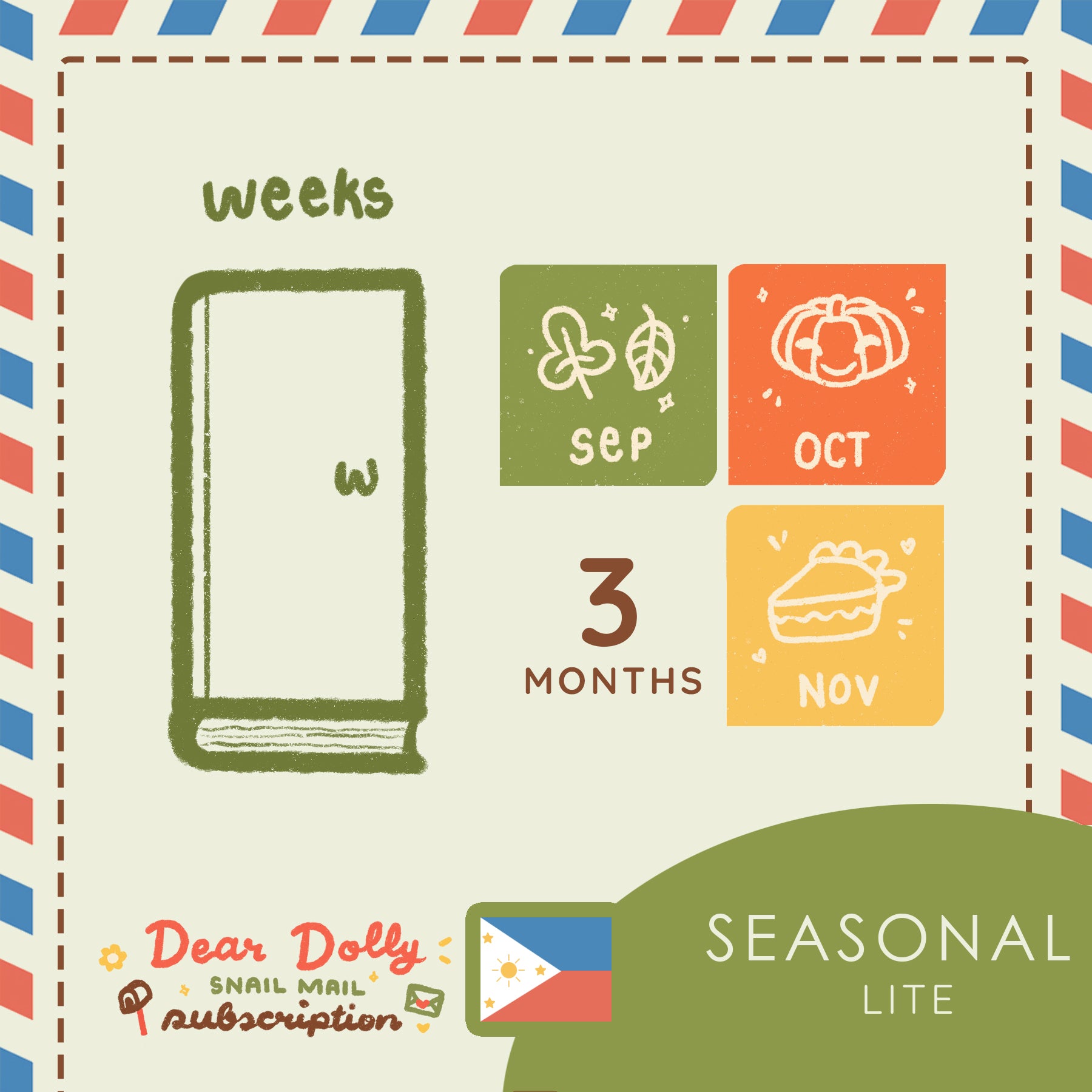 Seasonal Lite | Hobonichi Weeks | Dear Dolly Snail Mail Subscription 🇵🇭