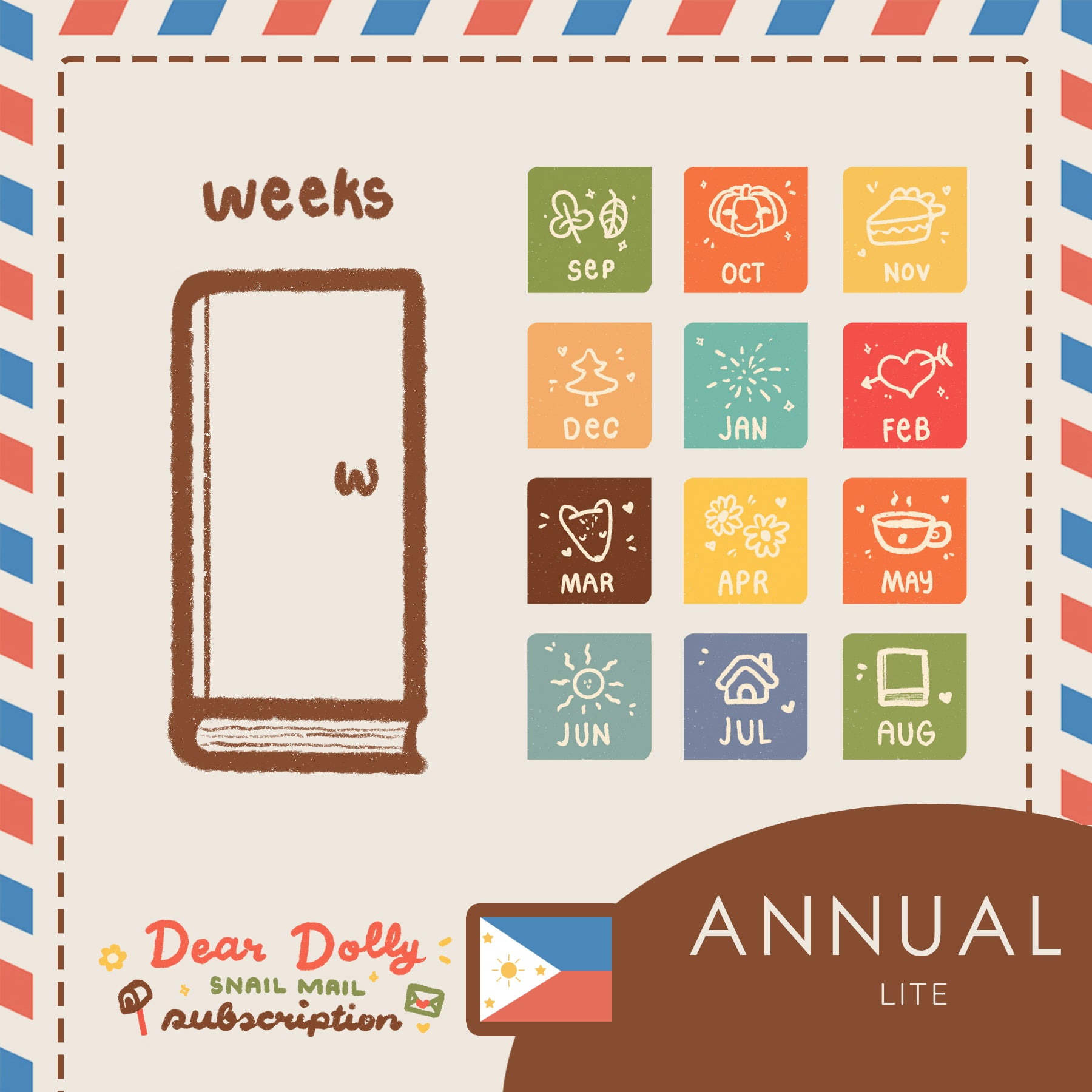 Annual Lite |  Hobonichi Weeks | Dear Dolly Snail Mail Subscription 🇵🇭