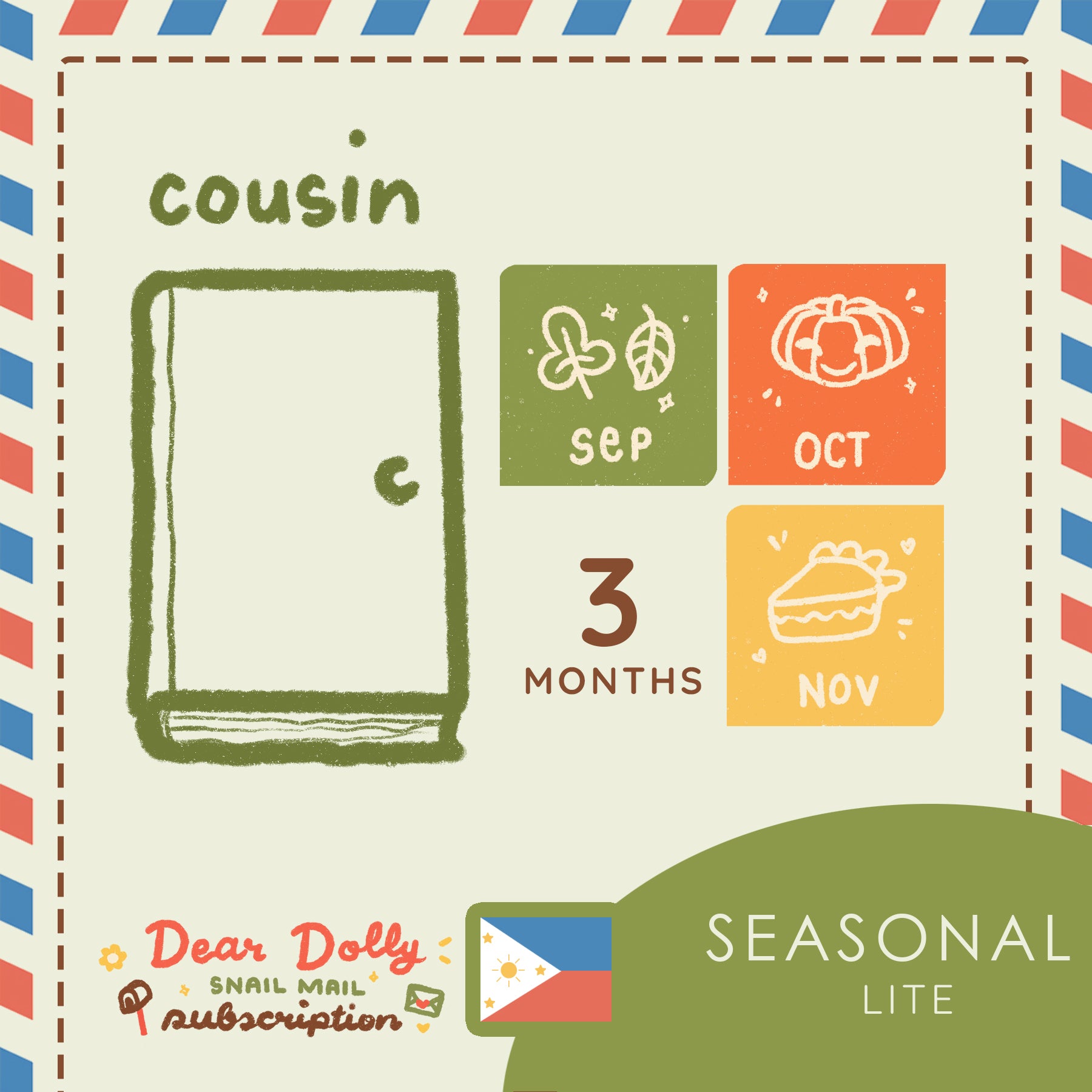 Seasonal Lite | Hobonichi Cousin | Dear Dolly Snail Mail Subscription 🇵🇭