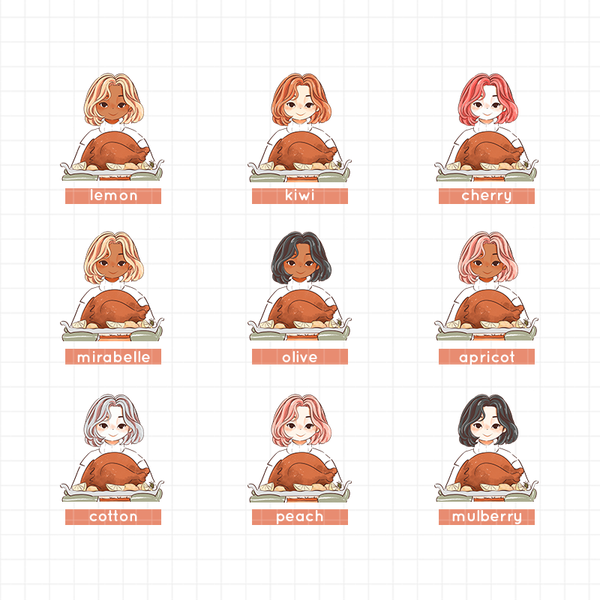 Thanksgiving Fabulous Fall Just Dolls Stickers | J428