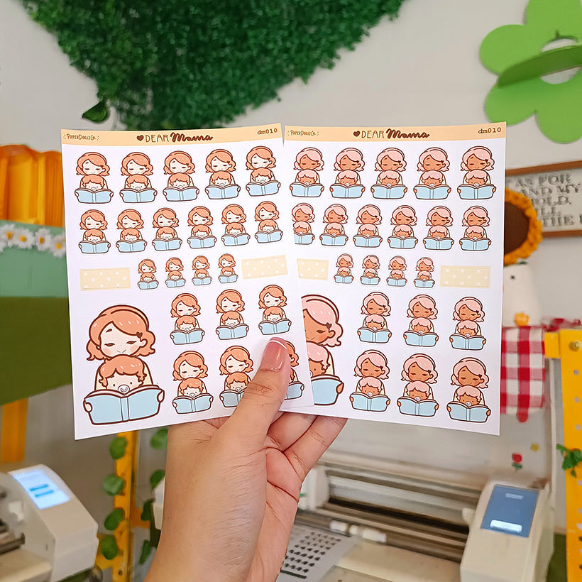 Read with baby | Dear Mama | PaperdollzCo | dm010b | dm010g