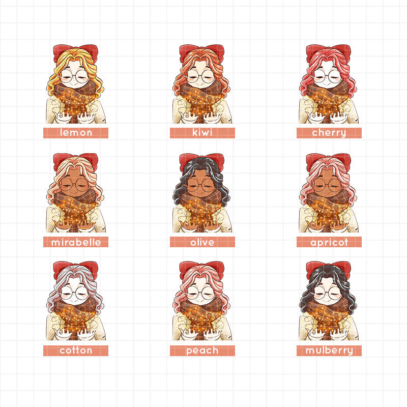 Festive Winter Solstice Just Dolls Stickers | J440