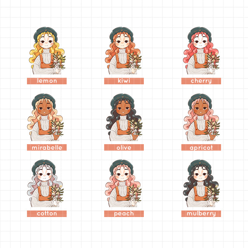 Gardener | Cozy Harvest | Hobonichi A6 Daily Sticker Kit - a105