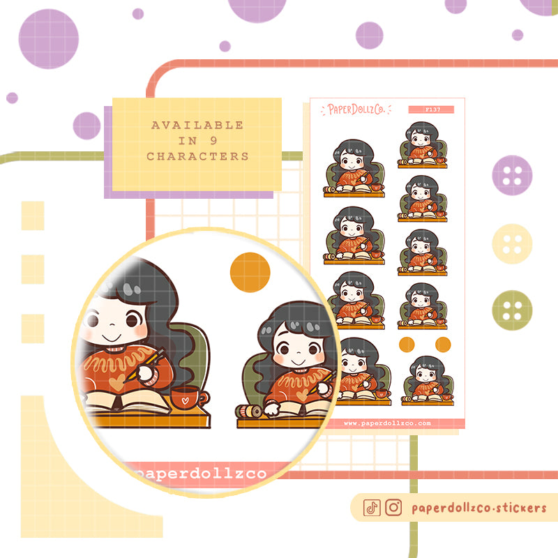 Autumn Planning PaperDollzCo Planner Stickers | f137