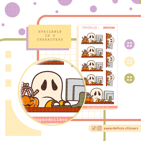 Halloween Work PaperDollzCo Planner Stickers | f138