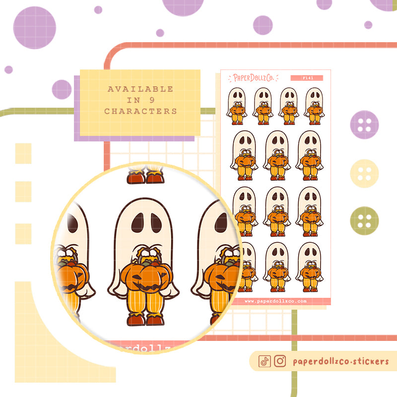 Trick or Treat PaperDollzCo Planner Stickers | f141