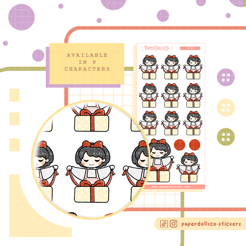 Exchange gift | PaperDollzCo Planner | Activity Stickers | f167