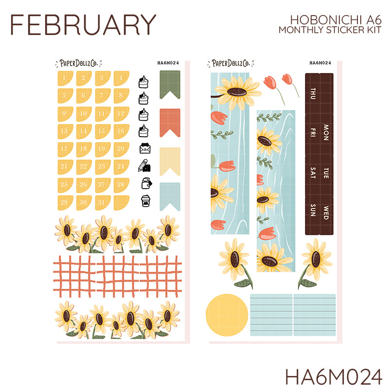 2027 Hobonichi Monthly Stickers | A6 Planner Kit | Monthly Journal Sticker