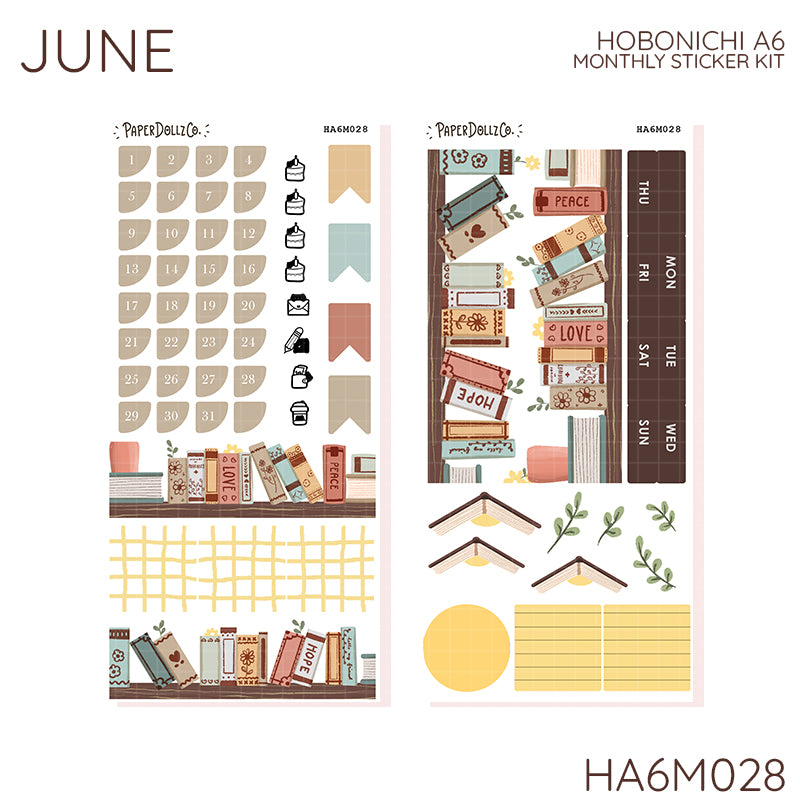 2027 Hobonichi Monthly Stickers | A6 Planner Kit | Monthly Journal Sticker