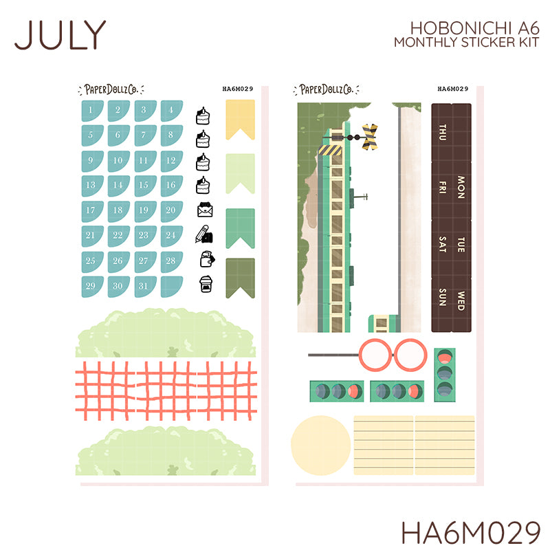 2027 Hobonichi Monthly Stickers | A6 Planner Kit | Monthly Journal Sticker