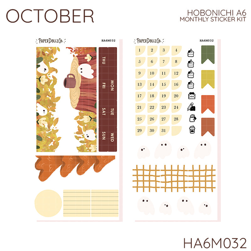 2027 Hobonichi Monthly Stickers | A6 Planner Kit | Monthly Journal Sticker