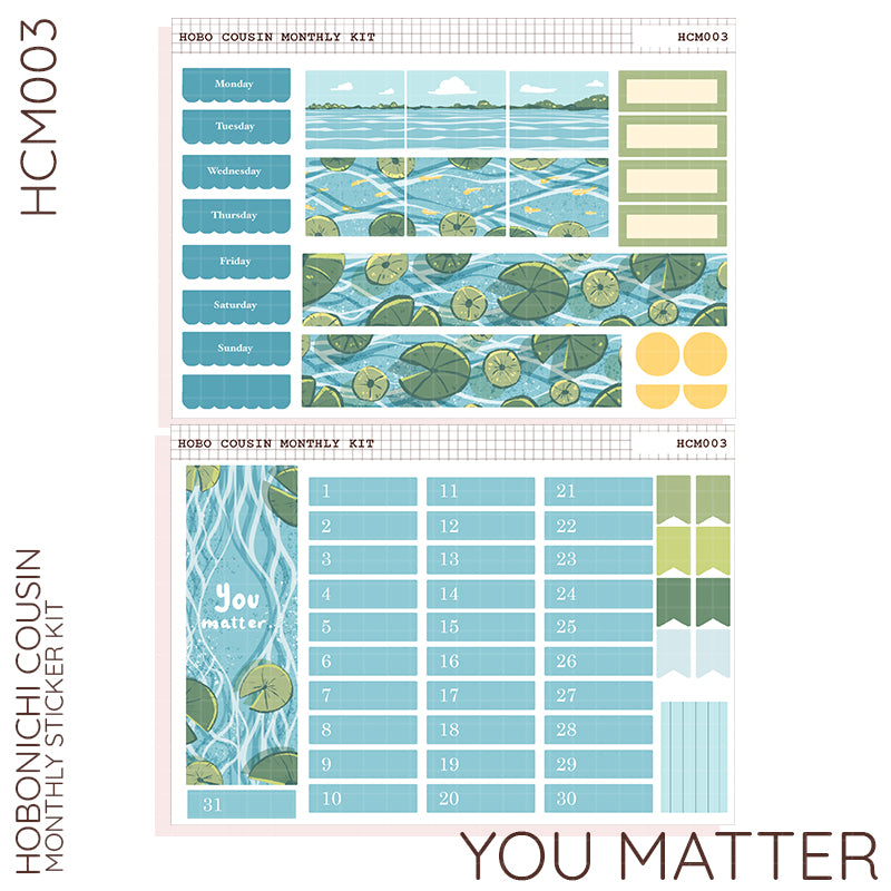 You Matter | Hobonichi Cousin Monthly Stickers ( set of 2 ) - HCM003