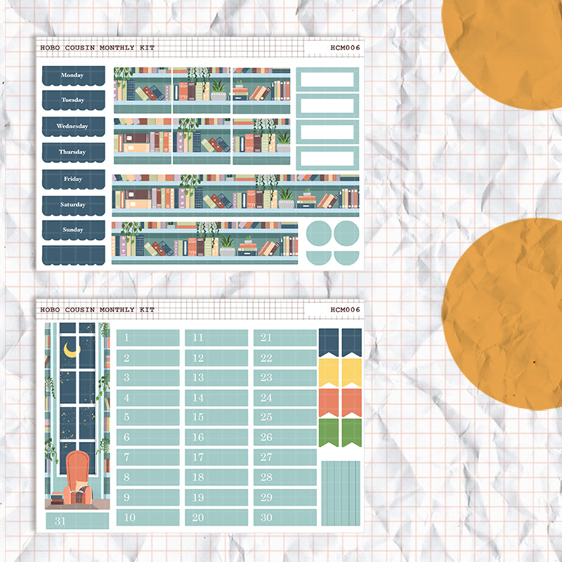 Books | Hobonichi Cousin Monthly Stickers ( set of 2 ) - HCM006